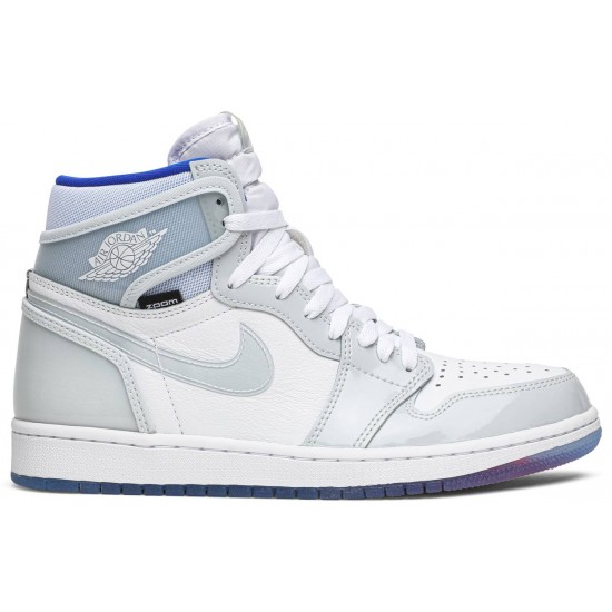 Air Jordan 1 High Zoom Racer Blue White/Racer Blue/White CK6637 104 AJ 1 Sneakers