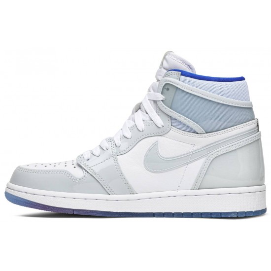 Air Jordan 1 High Zoom Racer Blue White/Racer Blue/White CK6637 104 AJ 1 Sneakers