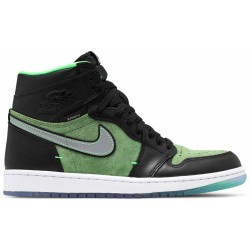 Air Jordan 1 High Zoom 'Zen Green' Black/Black/Tomatillo/Rage Green CK6637 002 AJ 1 Sneakers