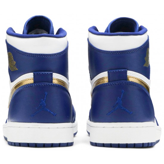 Air Jordan 1 Retro High Gold Medal Deep Royal Blue/Metallic Gold Coin-White 332550 406 AJ 1 Sneakers