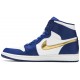 Air Jordan 1 Retro High Gold Medal Deep Royal Blue/Metallic Gold Coin-White 332550 406 AJ 1 Sneakers