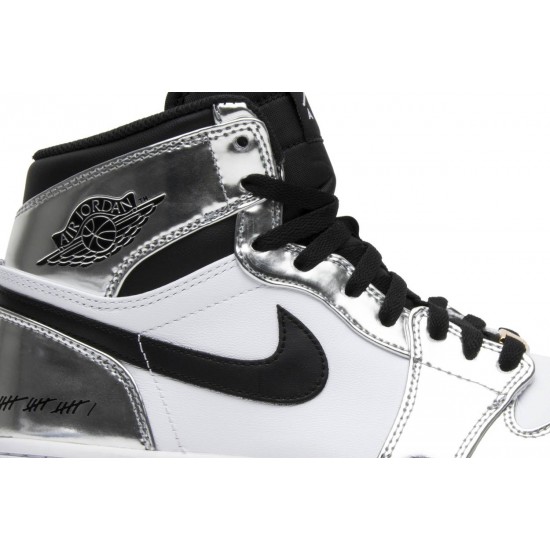 Air Jordan 1 Retro High Pass the Torch Chrome/White/Turbo Green/Black AQ7476 016 AJ 1 Sneakers