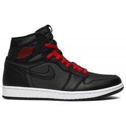 Air Jordan 1 Retro High OG 'Black Gym Red' Black/Metallic Silver/Gym Red/Black 555088 060 AJ 1 Sneakers