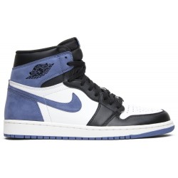 Air Jordan 1 Retro High OG 'Blue Moon' Summit White/Blue Moon-Black 555088 115 AJ 1 Sneakers