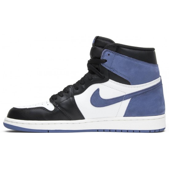 Air Jordan 1 Retro High OG Blue Moon Summit White/Blue Moon-Black 555088 115 AJ 1 Sneakers