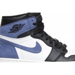 Air Jordan 1 Retro High OG 'Blue Moon' Summit White/Blue Moon-Black 555088 115 AJ 1 Sneakers