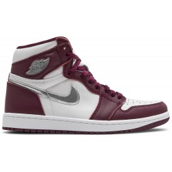 Air Jordan 1 Retro High OG 'Bordeaux' Bordeaux/White/Metallic Silver555088 611 AJ 1 Sneakers