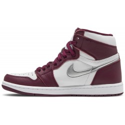 Air Jordan 1 Retro High OG 'Bordeaux' Bordeaux/White/Metallic Silver555088 611 AJ 1 Sneakers