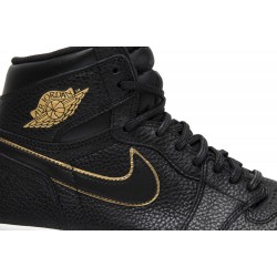 Air Jordan 1 Retro High OG 'City of Flight' Black/Summit White-Metallic Gold 555088 031 AJ 1 Sneakers