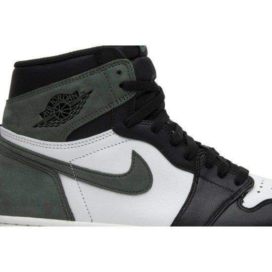 Air Jordan 1 Retro High OG Clay Green Summit White/Clay Green-Black 555088 135 AJ 1 Sneakers