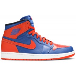 Air Jordan 1 Retro High OG 'Knicks' Game Royal/Team Orange-Gm Ryl 555088 407 AJ 1 Sneakers