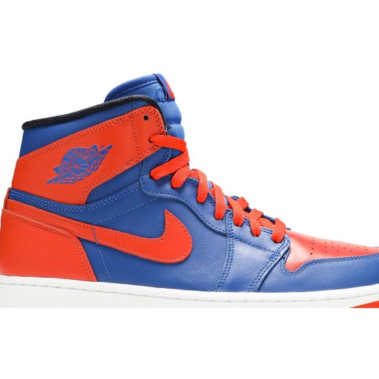 Air Jordan 1 Retro High OG Knicks Game Royal/Team Orange-Gm Ryl 555088 407 AJ 1 Sneakers