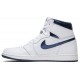 Air Jordan 1 Retro High OG Metallic Navy White/Midnight Navy 555088 106 AJ 1 Sneakers