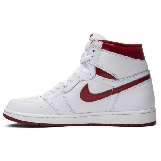 Air Jordan 1 Retro High OG Metallic Red White/Varsity Red 555088 103 AJ 1 Sneakers