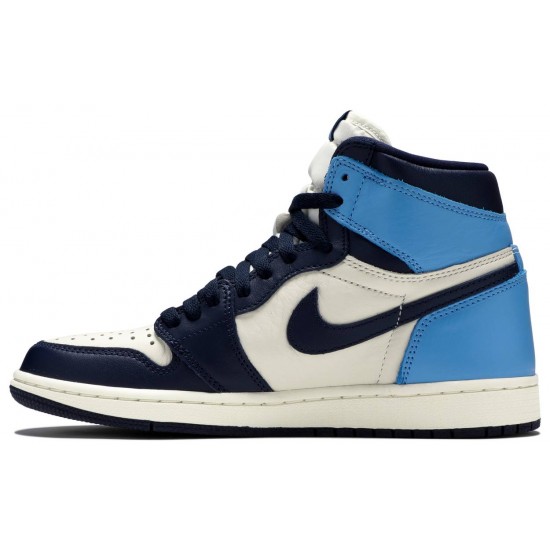 Air Jordan 1 Retro High OG Obsidian Sail/Obsidian/University Blue555088 140 AJ 1 Sneakers