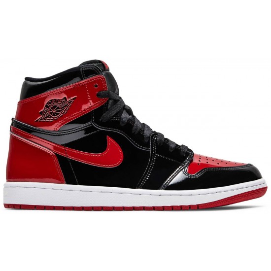 Air Jordan 1 Retro High OG Patent Bred Black/White/Varsity Red555088 063 AJ 1 Sneakers