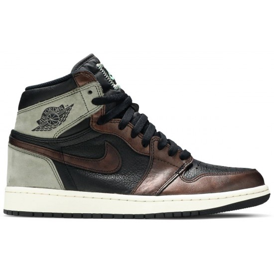 Air Jordan 1 Retro High OG Patina Black/Light Army/Sail/Fresh Mint 555088 033 AJ 1 Sneakers