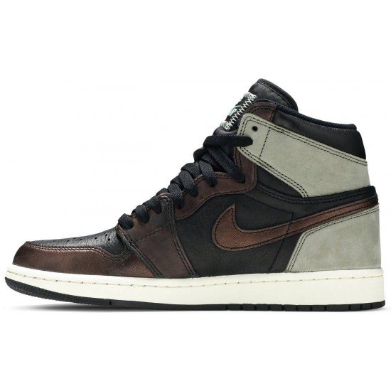 Air Jordan 1 Retro High OG Patina Black/Light Army/Sail/Fresh Mint 555088 033 AJ 1 Sneakers