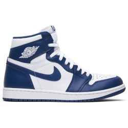 Air Jordan 1 Retro High OG 'Storm Blue' White/Storm Blue 555088 127 AJ 1 Sneakers