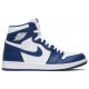 Air Jordan 1 Retro High OG Storm Blue White/Storm Blue 555088 127 AJ 1 Sneakers