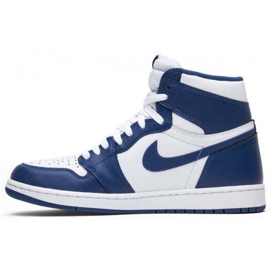 Air Jordan 1 Retro High OG Storm Blue White/Storm Blue 555088 127 AJ 1 Sneakers