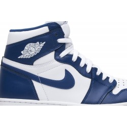 Air Jordan 1 Retro High OG 'Storm Blue' White/Storm Blue 555088 127 AJ 1 Sneakers