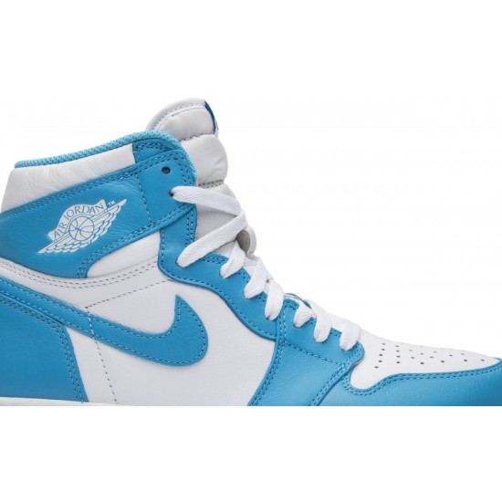 Air Jordan 1 Retro High OG UNC White/Dark Powder Blue 555088 117 AJ 1 Sneakers