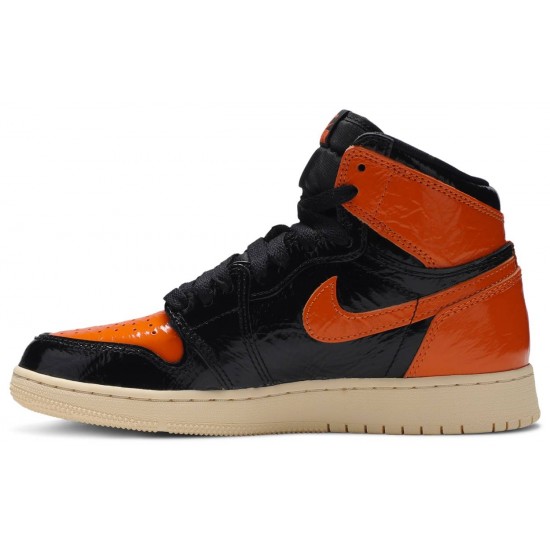 Air Jordan 1 Retro High OG BG Shattered Backboard 3.0 Black/Pale Vanilla/Starfish 575441 028 AJ 1 Sneakers