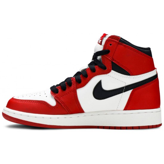 Air Jordan 1 Retro High OG GS Chicago 2015 White/Black-Varsity Red 575441 101 AJ 1 Sneakers