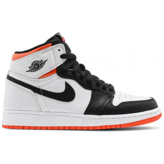 Air Jordan 1 Retro High OG GS Electro Orange White/Electro Orange/Black 575441 180 AJ 1 Sneakers