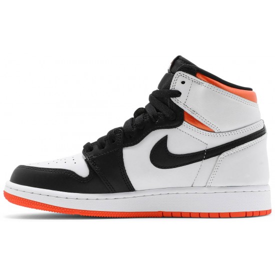 Air Jordan 1 Retro High OG GS Electro Orange White/Electro Orange/Black 575441 180 AJ 1 Sneakers