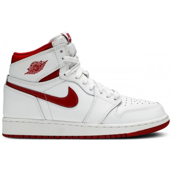 Air Jordan 1 Retro High OG GS Metallic Red White/Varsity Red 575441 103 AJ 1 Sneakers