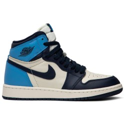 Air Jordan 1 Retro High OG GS 'Obsidian' Sail/Obsidian/University Blue 575441 140 AJ 1 Sneakers