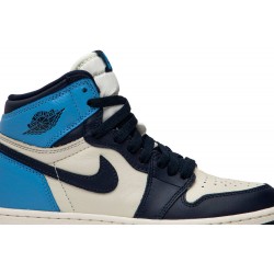 Air Jordan 1 Retro High OG GS 'Obsidian' Sail/Obsidian/University Blue 575441 140 AJ 1 Sneakers