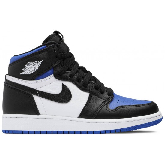 Air Jordan 1 Retro High OG GS Royal Toe Black/White/Game Royal/Black 575441 041 AJ 1 Sneakers