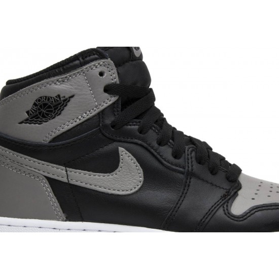 Air Jordan 1 Retro High OG GS Shadow 2018 Black/Medium Grey-White 575441 013 AJ 1 Sneakers