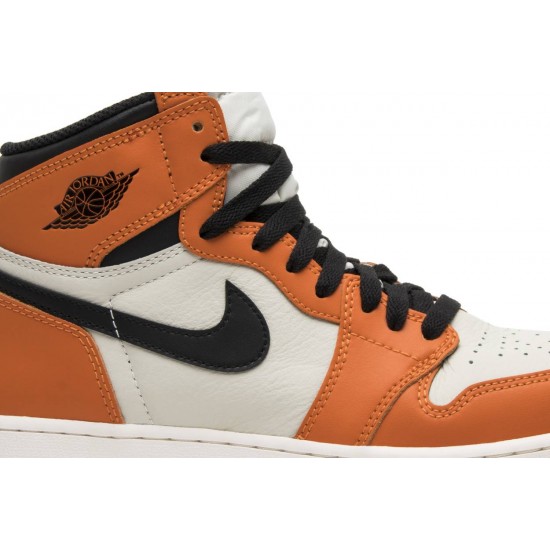 Air Jordan 1 Retro High OG GS Shattered Backboard Away Sail/Black/Starfish 575441 113 AJ 1 Sneakers