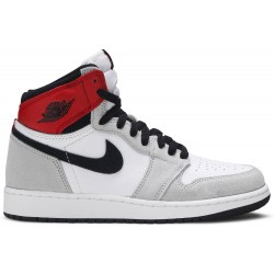 Air Jordan 1 Retro High OG GS 'Smoke Grey' White/Black/Light Smoke Grey/Varsity Red 575441 126 AJ 1 Sneakers