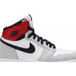 Air Jordan 1 Retro High OG GS 'Smoke Grey' White/Black/Light Smoke Grey/Varsity Red 575441 126 AJ 1 Sneakers