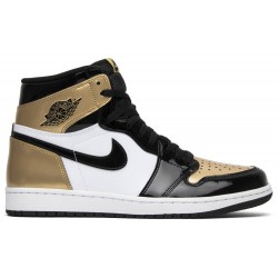 Air Jordan 1 Retro High OG NRG 'Gold Toe' Black/Black-Metallic Gold-White 861428 007 AJ 1 Sneakers