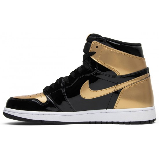 Air Jordan 1 Retro High OG NRG Gold Top 3 Black/Black-Metallic Gold 861428 001 AJ 1 Sneakers