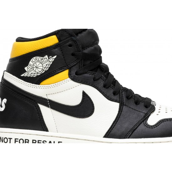 Air Jordan 1 Retro High OG NRG Not For Resale Sail/Black-Varsity Maize 861428 107 AJ 1 Sneakers