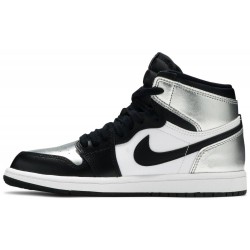 Air Jordan 1 Retro High OG PS 'Silver Toe' Black/Metallic Silver/White/Black CU0449 001 AJ 1 Sneakers