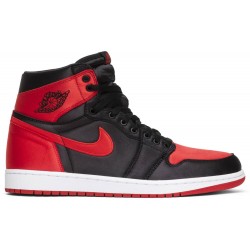 Air Jordan 1 Retro High OG SE 'Satin Banned' Black/University Red-White 917359 001 AJ 1 Sneakers