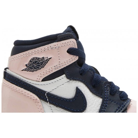 Air Jordan 1 Retro High OG SE TD Bubble Gum Atmosphere/White/Laser Pink/Obsidian CU0450 641 AJ 1 Sneakers