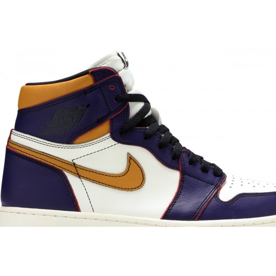 Air Jordan 1 Retro High SB LA to Chicago Sample Court Purple/Sail-University Gold-Black CD6578 507 S AJ 1 Sneakers