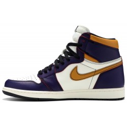 Air Jordan 1 Retro High SB 'LA to Chicago' Sample Court Purple/Sail-University Gold-Black CD6578 507 S AJ 1 Sneakers