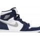 Air Jordan 1 Retro High co.JP Midnight Navy 2020 White/Midnight Navy/Metallic SilverDC1788 100 AJ 1 Sneakers