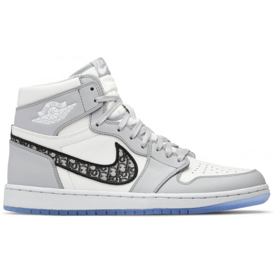 Dior x Air Jordan 1 High Wolf Grey/Sail/Photon Dust/WhiteCN8607 002 AJ 1 Sneakers