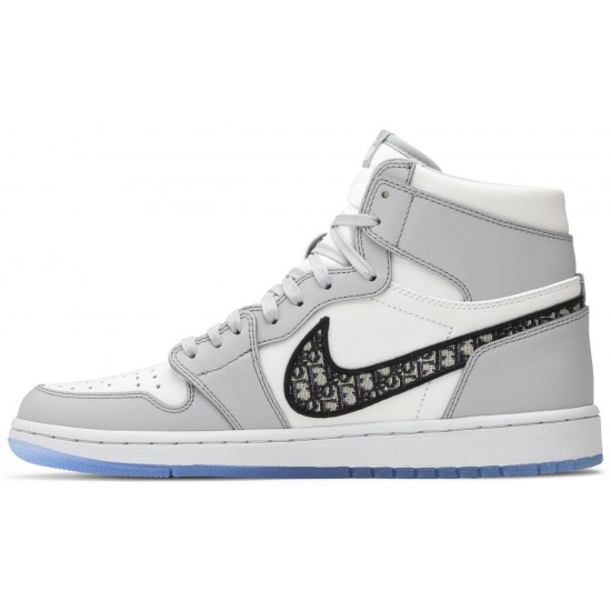 Dior x Air Jordan 1 High Wolf Grey/Sail/Photon Dust/WhiteCN8607 002 AJ 1 Sneakers